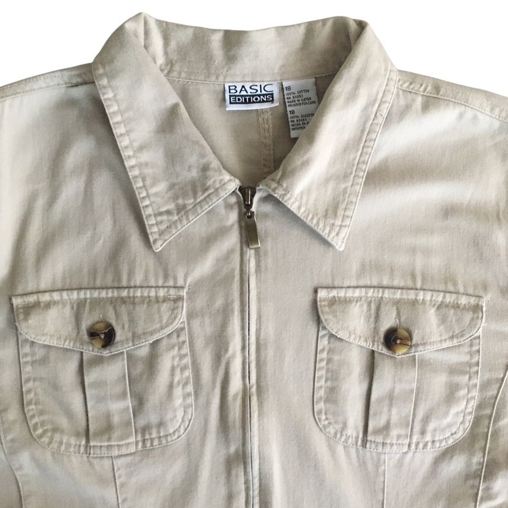 Basic Editions Khaki Cargo Pocket Jacket - image 7